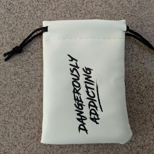 High quality 7*9cm drawstring PU leather jewelry bag wholesale custom gift pouch for jewelry gift packaging and storage