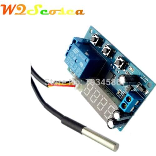 12V High precision Intelligent Thermoregulator Thermostat Temperature Controller DS18B20 Sensor Delay Timer Time Relay Switch