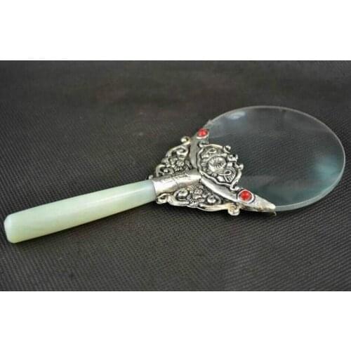 Tribal Jewellery tibet silver and jade Magnifying Glass