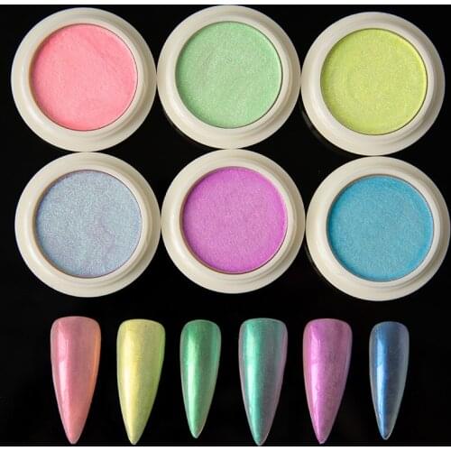 1 Jar Holographics Powders Nail Glitters Mirror Bubble Nail Powder Dust Decorations For Nail Art Solid Pigment DIY Powder