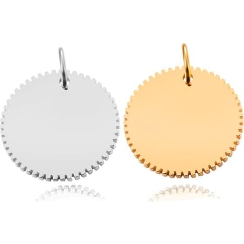10pcs/lot 20mm Stainless Steel Punk Wheel Gear Charm Mirror Polished Round Filigree Gear Charms DIY Pendant Jewelry Making
