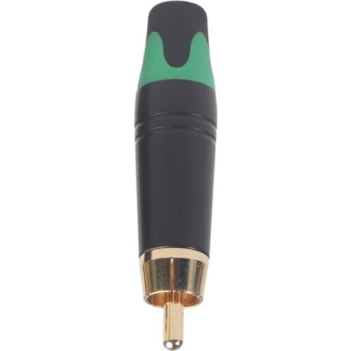 2Pcs RCA Gold Plated Plug Connector Audio Stereo Video Adapter Accessory