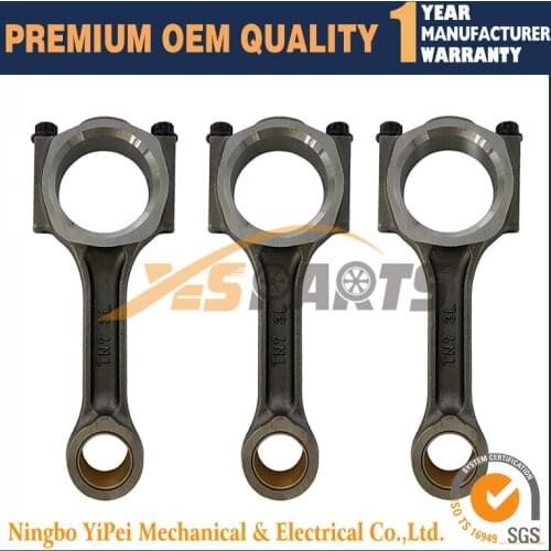 3PCS Connecting Rod for Yanmar 3TNE82 3TNV82A 3D82 719810-23100