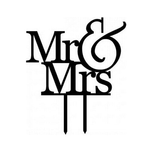 1PCS Sweet Wedding Acrylic Cake Topper Mr & Mrs Wedding Cake Topper Wedding Cake Decorations Cake Toppers Supplies