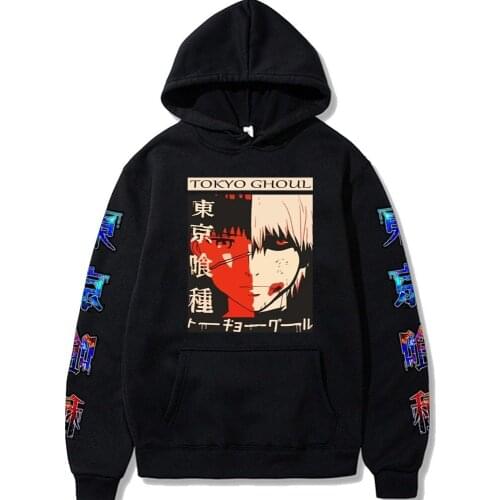 COSSUN Hot Anime Tokyo Ghoul Kaneki Ken Fashion Hoodies Pullover Harajuku Hooded Sweatershirt Unisex