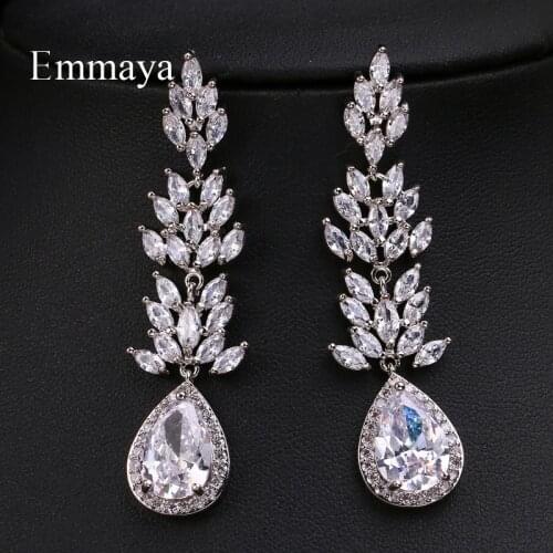 EMMAYA New Three Layers Cubic Zircon Dangle Earring Women Personality Fashion Jewelry Charming Gift For Friends
