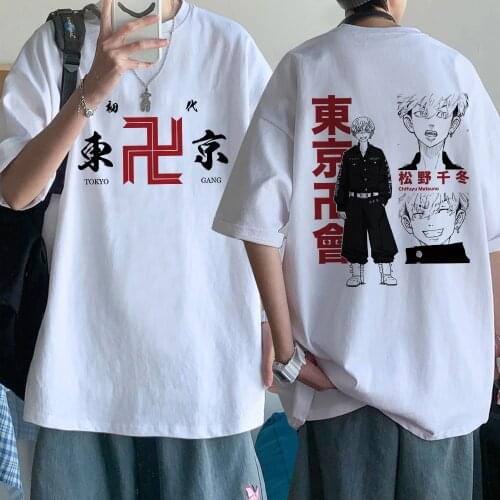 Harajuku Shirt Anime Tokyo Revengers Printed Short Sleeve Funny T Shirt Male