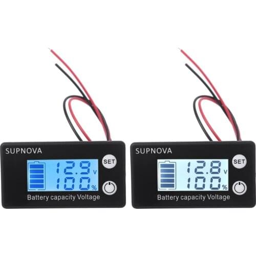 12V 24V 48V 60V Battery Capacity Indicator DC 7-68V Lead Acid Lithium FLiFePO4