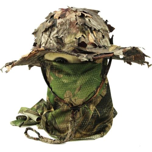 3D Army Camouflage Hunting Caps Men Bionic Military Tactical Balaclava Full Face Fishing Paintball Airsoft Boonie Hat Multicam