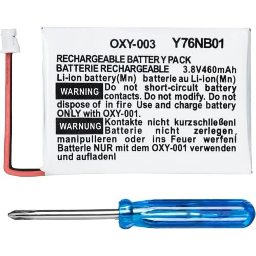 OSTENT 460mAh 3.8V Rechargeable Lithium-ion Battery Kit Pack for Nintendo GBM Game Boy Micro