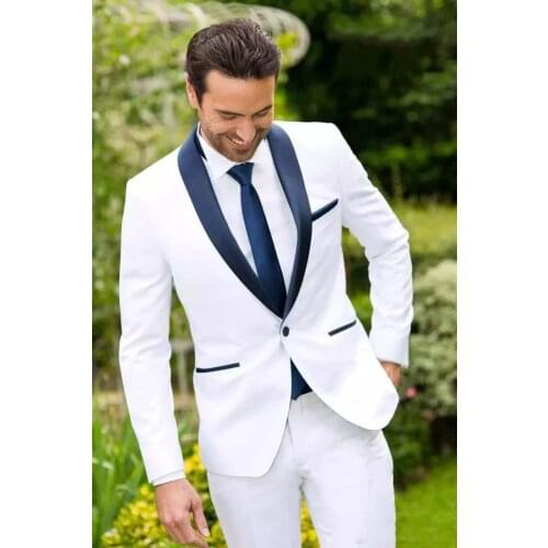 Groom Wear Custom Groom Tuxedos Groomsmen Best Man Suit Mans Suits For Wedding Bridegroom Business Suits Two Piece(Jacket+Pants)