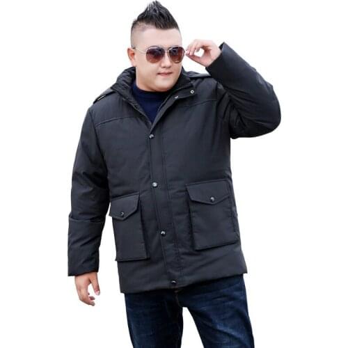 2019 New Winter Hooded Park jacket Mens Warm Black jacket Fashion Casual Duck down jacket More size XL-8XL 9XL10XL
