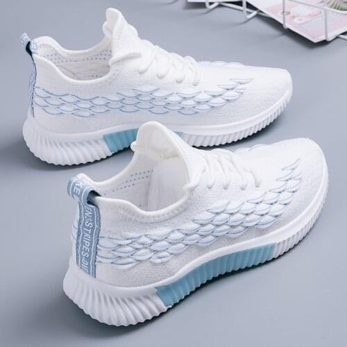Lightweight Sports Running Shoes Vulcanized Casual Flat Shoes Walking Shoes Women 2021 Summer New Style