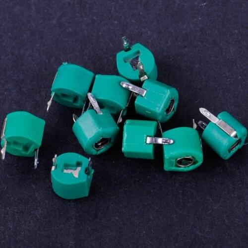 LETAOSK 10pcs 2 Pins Plastic Metal 30pF Adjustable Variable Trimmer Capacitor Adjusting the Frequency