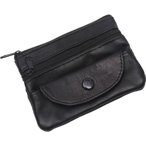 M68C Women Fashion Coin Purse Leather Change Wallet Pouch Keyring Zipper Pocket
