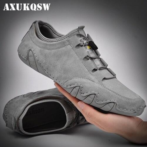 Mens Sneakers Size Cow Suede Leather Men Loafers Shoes Fashion Slip on Men Running Shoes Soft Sapato Masculino Mocassin Homme