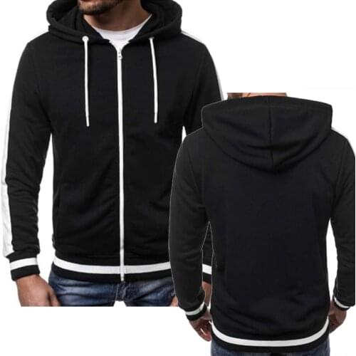 Men Hoodies Solid color Sportswear fashion Casual Hip Hop Harajuku Long Sleeve Mens zipper Jacket Fleece Sweatshirts Man Hoody