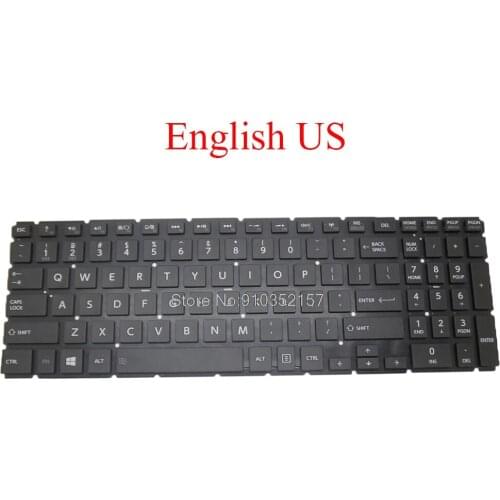 US GR Keyboard For Toshiba For Satellite L50-B L55-B L55DT-B S50-B S55-B 9Z.NBCSQ.001 AEBLIU00110 9Z.NBCSQ.00G AEBLIG00110 new