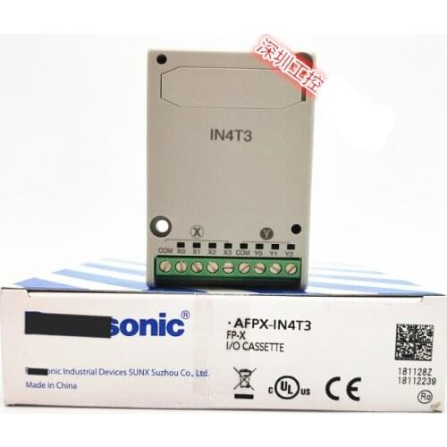 New Original PLC Programmable Logic Controller AFPX-IN4T3 4 DC Input Points 3 NPn Output Points FP-X Digital Cassettes