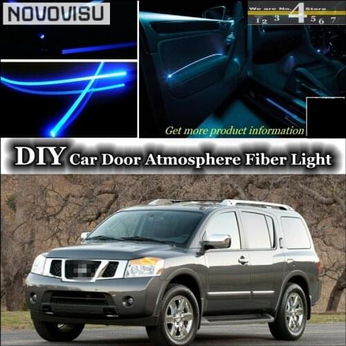 NOVOVISU For Nissan Armada WA60 interior Ambient Light Tuning Atmosphere Fiber Optic Band Lights Inside Door Panel illumination