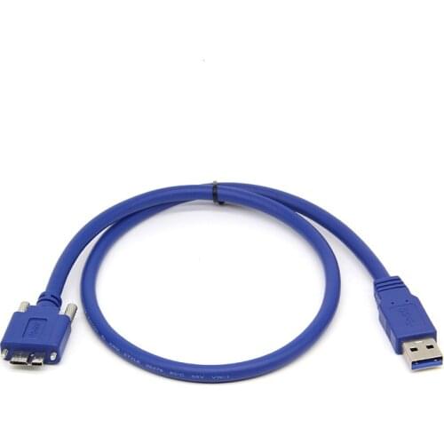 50CM USB 3.0 A/M to Micro B/M with Dual Screw Locking Cable, SuperSpeed Supported, USB3 Vision Camera Compatible