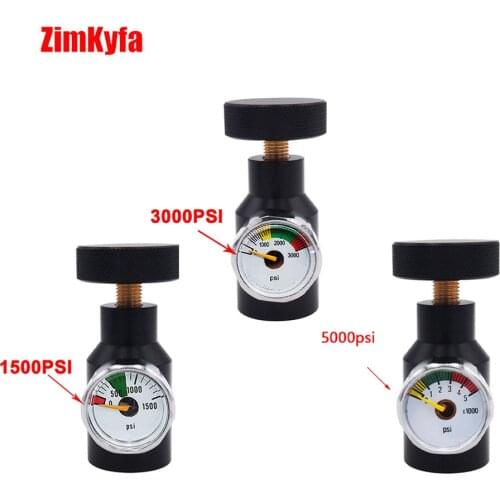 Paintball PCP Air Gun Rifle Airforce CO2 HPA High Pressure Tank Pressure Tester Testing Adapter with 1500 /3000/5000psi Gauge