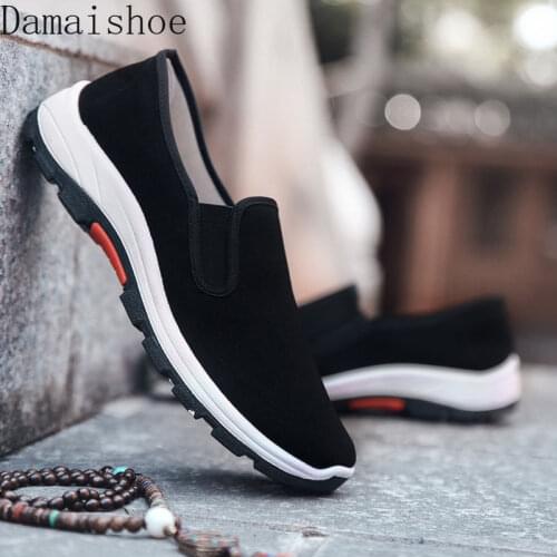 Casual and Lightweight Comfortable Mens Shoes Summer Soft Bottom Walking Sport Climbing Flat Work Shoes Old Beijing Cloth Shoes