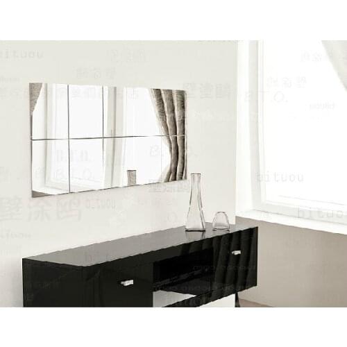 NEW ARRIVE 25x15cm rectangle mirror sticker , Acrylic mirror murals 10pcs per set for washroom decoration