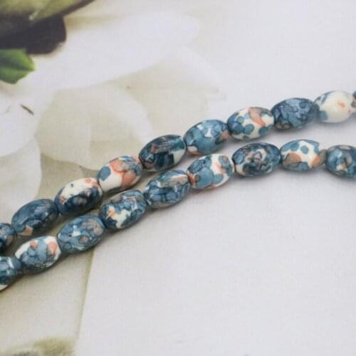 Rice shape Riverstones loose beads 5x8mm DIY 15" three colors can be selected jewelry making design gift