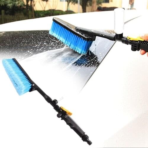 Car Wash Brush Water Spray Cleaning Tool Soft Bristle Long-handled Duster