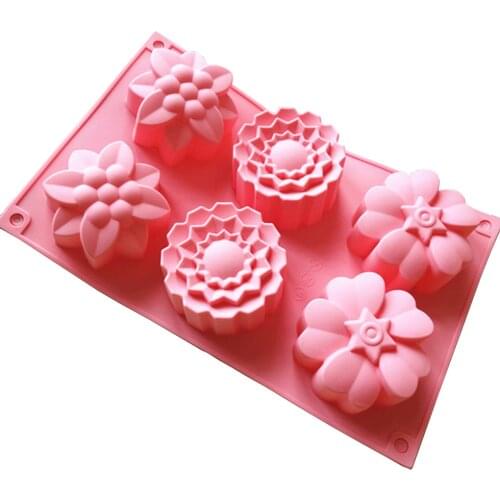 12 shape Flower silicone cake mold DIY cake decorating tools chocolate fondant jelly molds Rose Pudding Soap Mould baking pans