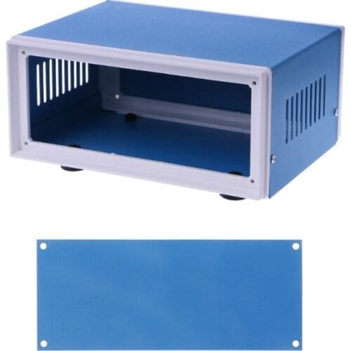 New Blue Metal Enclosure Project Case DIY Junction Box 6.7" x 5.1" x 3.1"