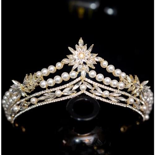 Bride Wedding Headdress Baroque Crystal Crown Headband Wedding Accessories Birthday Hair Accessories