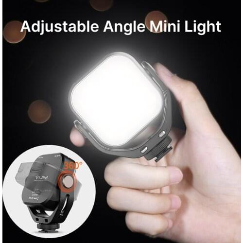Ulanzi VL66 LED Video Light with 360 Rotation Mount Bracket Rechargable mini photographic lighting for DSLR SLR Mobile camera
