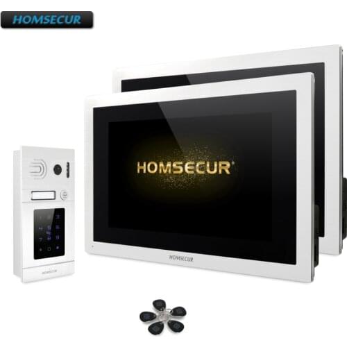 HOMSECUR 10" Video Door Entry Phone Call System with Outdoor Monitoring for House/Flat BC071HD-S+BM114HD-S