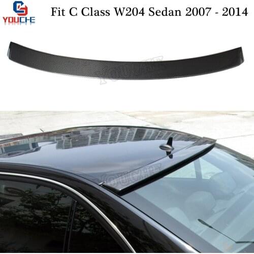 W204 Carbon Fiber Roof Spoiler for Mercedes W204 C Class 2007 - 2014 4-door Sedan C180 C200 C250 C300 C350 Back Window Lip