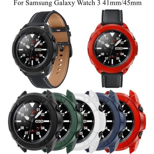 Protective Case For Samsung Galaxy Watch 3 41mm 45mm Smart Watch Bezel Ring Frame Protection Cover Shell For Galaxy Watch 3
