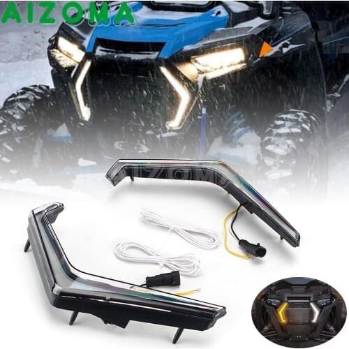 1 Pair LED Front Light Turn Signal Lamp 6500K For Polaris RZR XP Turbo S 4 Turbo Xp 1000 XP 4 XP4 Turbo S 2018 2019 2020 2021