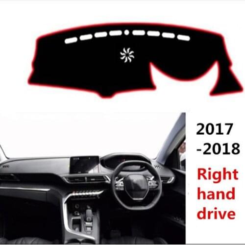 For Peugeot 5008 2017-2018 For Right-hand Drive 1PC Car Dashboard Mats Cover Sun Shade Dashboard Cover Capter Car Styling