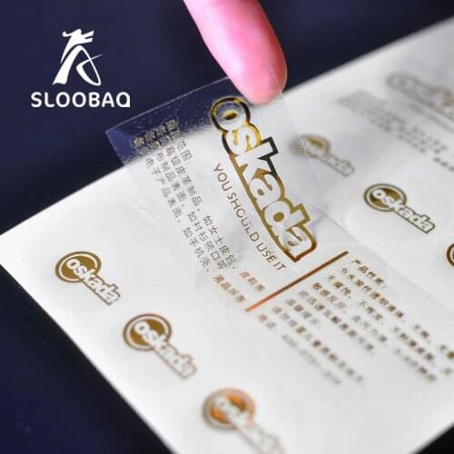 Custom print sticker labels white paper or clear pvc stickers logo text adhesive stickers 1000pcs lot