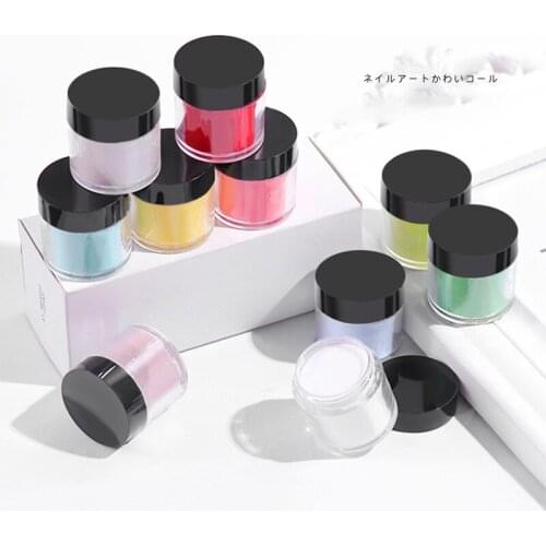 18 Pcs Acrylic Powder Gel Shimmer Rubbing For Nails Dust DIY Manicure Nail Tips Extension Builder 3D Nail Art Manicure Powders