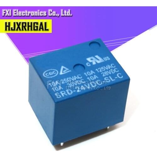5PCS/LOT Relay SRD-24VDC-SL-C relays 5PINS 24V DC High Quality