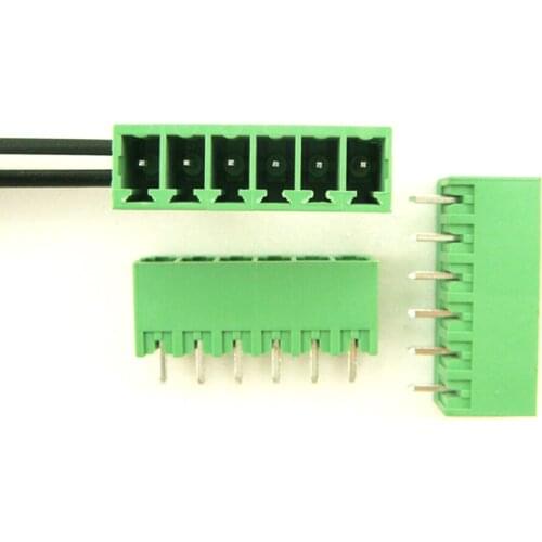 Free shipping (100pcs/lot) 15EDGK-3.81-6P + 15EDGVC-3.81-6P Straight Pin Screw Terminal Block Connector Pluggable type NO.1