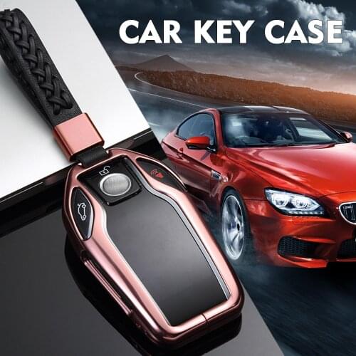 Aluminum Alloy Key Cover Key Protection Case with Key Chain for BMW i8,5/6 Series GT X3 X4 X5,7 Series 2018/2019