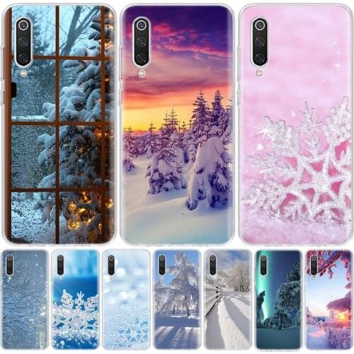 Landscape Winter Light Snow Luxury Phone Case For Xiaomi Redmi Mi Note 10 9 8 A3 A2 A1 CC9 9T Lite Pro 6X 5X F1 CC9E Coque Cover