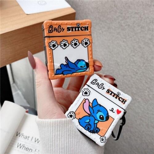 Cartoon Style Luggage Point Apple Airpods 1/2 Generation Wireless Headset Protective Cover Anti-fall Soft Shell Gift