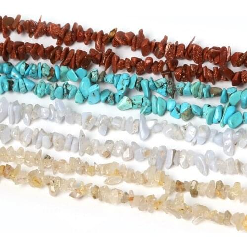 Gravel Chip Bead Tiger Eye Natural Moon Stone Beads Irregular Shape For DIY Necklace Bracelet Jewelry Making Making 15"