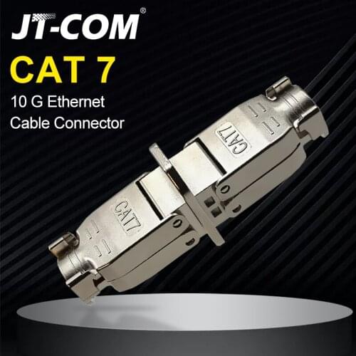 Cat7 Cable Extender Junction Adapter Connection Box Cat7 RJ45 Module Connector Full Shielded Toolless Zinc-alloy Connector