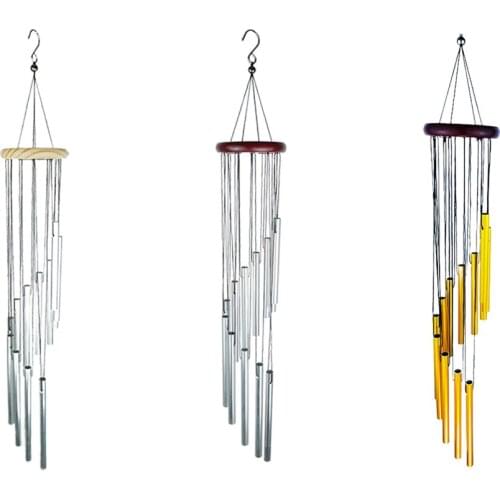 12 Tubes Wind Chimes Metal Wind Bells Nordic Classic Handmade Ornament Garden Patio Outdoor Wall Hanging Home Decor 8.5x59cm