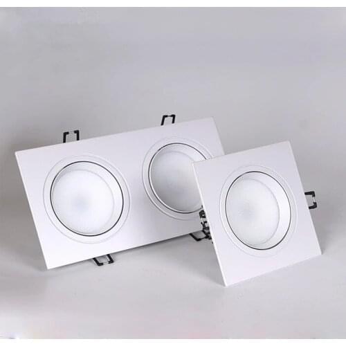 LED Dimmable Square cob Downlight COB 7W 10W14W 20W LED Spot light decoration Ceiling Lamp AC 110V 220V white body